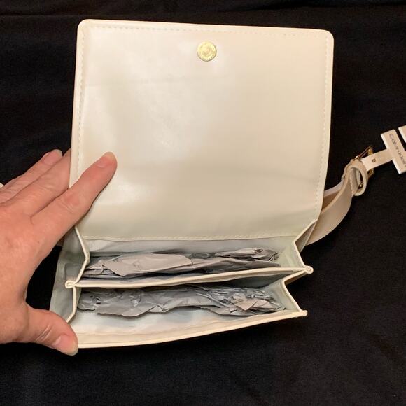 CALVIN KLEIN Belt Bag, Bone or Creamy White Color w/Gold Tone Metals, Small/Med. - Picture 11 of 14